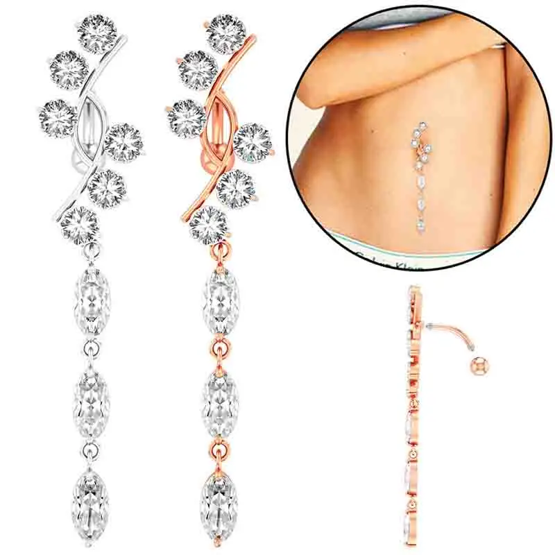 ЦИРКОНИЕВЫЕ кольца на пупках для женщин модное хирургическое кольцо из