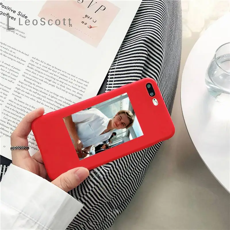 

Actors Leonardo DiCaprio Phone Case Candy Color for iPhone 11 12 mini pro XS MAX 8 7 6 6S Plus X SE 2020 XR