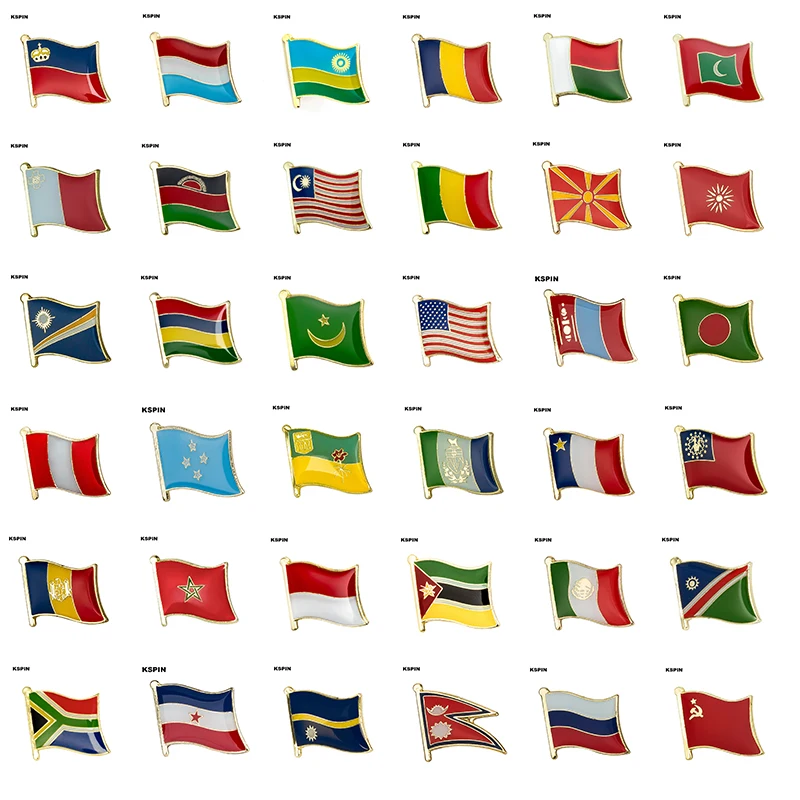 Брошь в форме флага булавка значок из гренадина Германии Испании Мальты