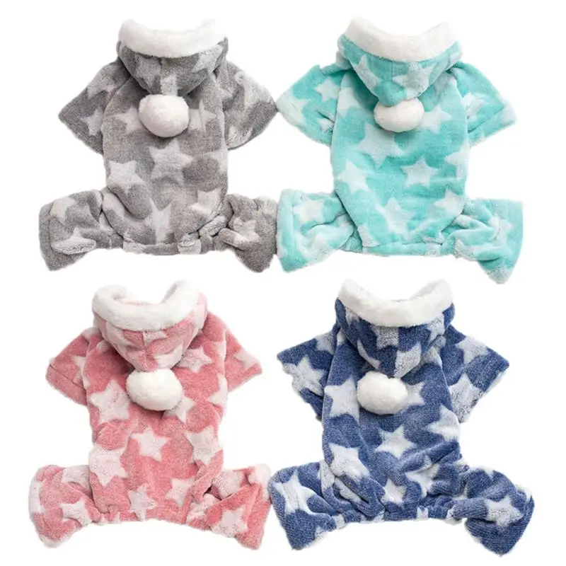 

Star Pattern Fleece Dog Pajamas Jumpsuit Winter Dog Clothes Warm Jumpsuits Coat For Small Dogs Puppy Dog Cat Clothing Jumpsuits