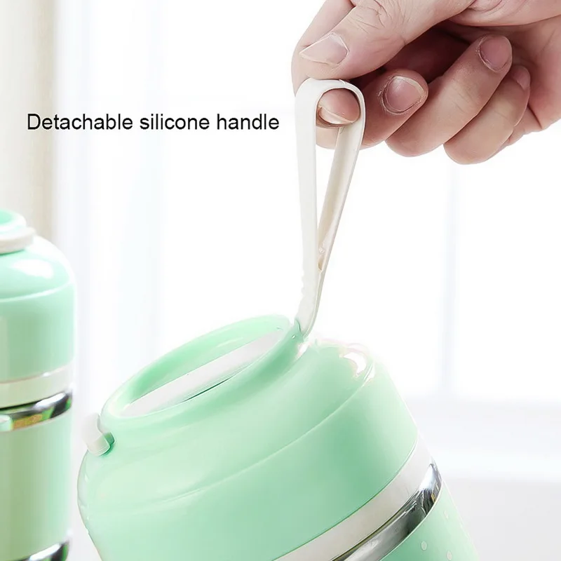 Многослойный тепловой Ланч-бокс милый герметичный контейнер для еды детский