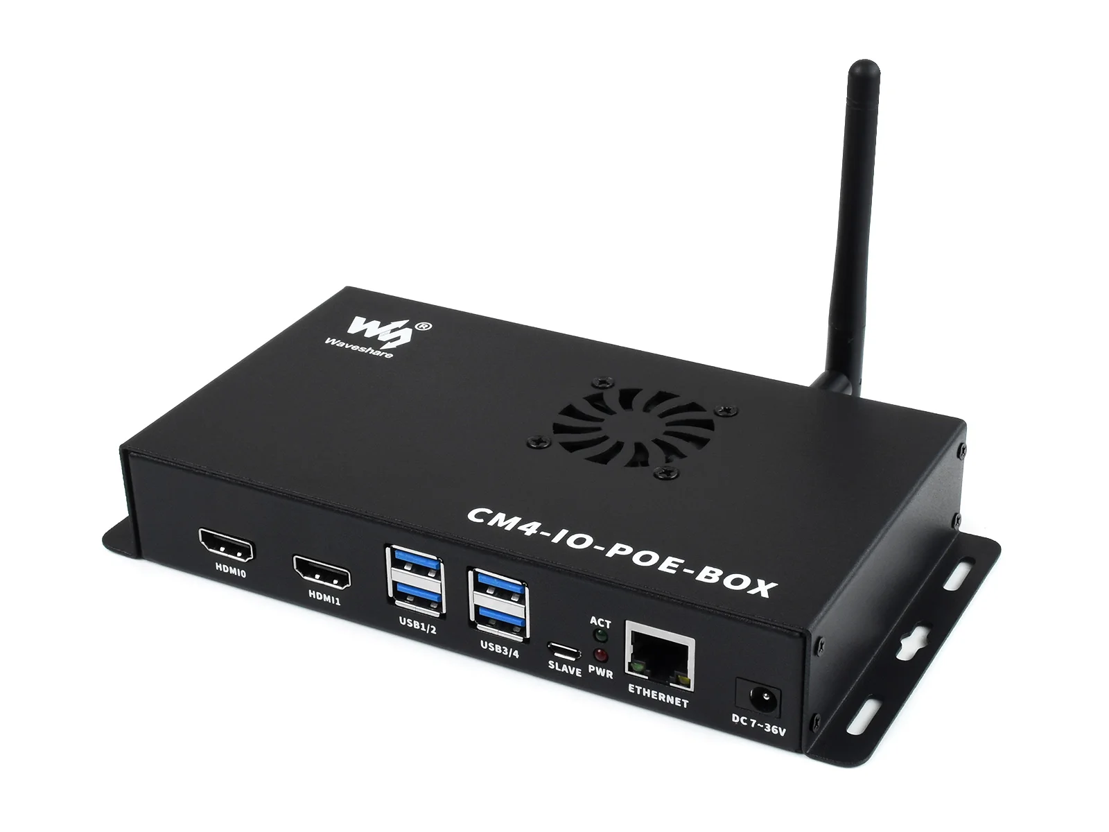 Мини-компьютер Waveshare PoE основан на компьютерном модуле Raspberry Pi 4 (не входит в