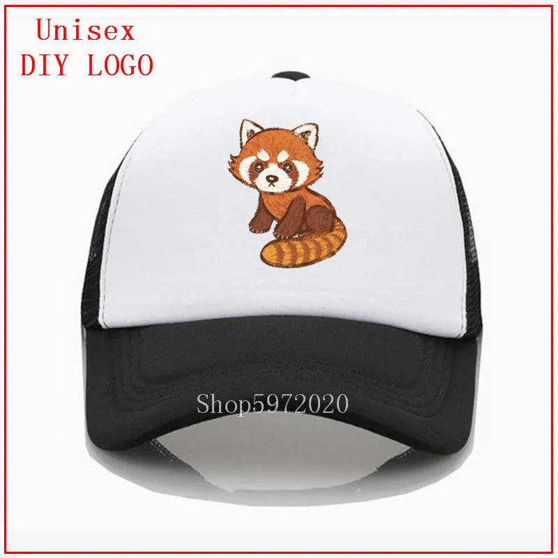 Красная панда ракета baccoon папа шляпа хлопок вышивка бейсболка женские кепки