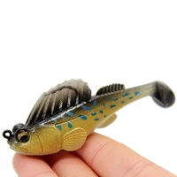 1pcs 71420g fishing jigging wobbler soft lure head mustad hooks swimbaits silicone soft lure for pike bass perch