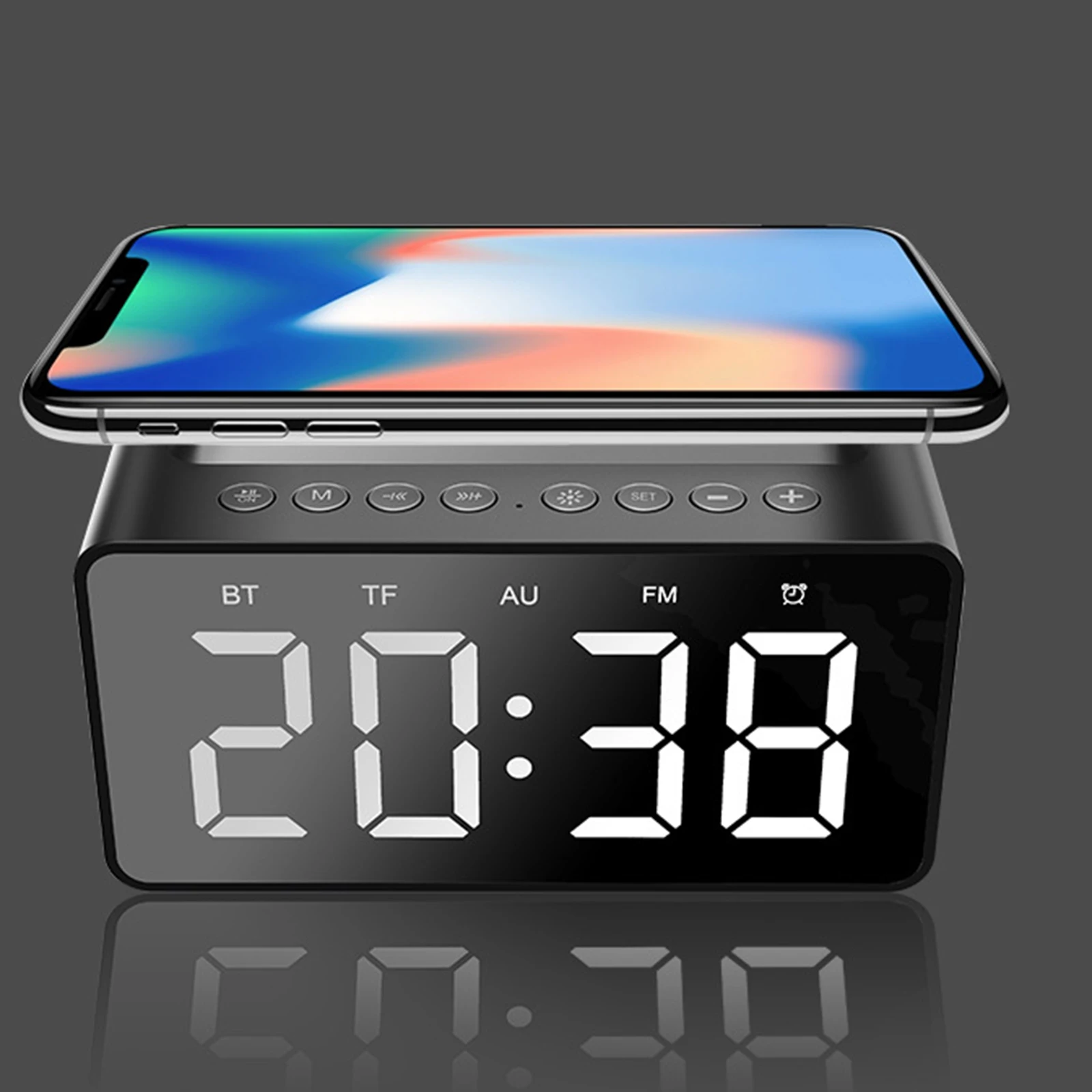 Беспроводной Bluetooth-будильник динамик цифровой светодиодный дисплей телефонный