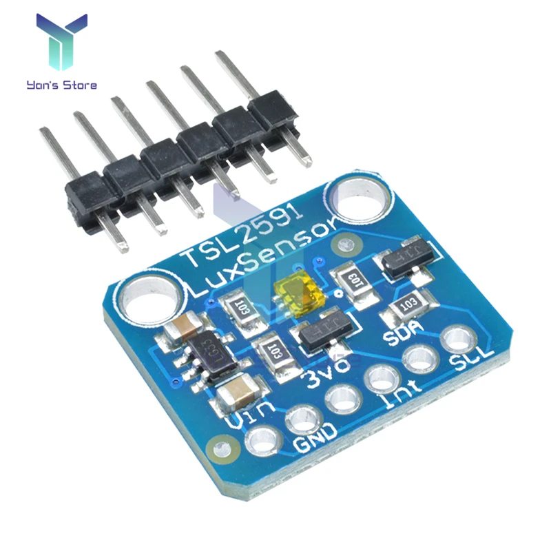 

TSL2591 High Dynamic Range Digital Light Sensor Module IIC I2C TSL25911FN Light Sensor Breakout Board 3.3V 5V for Raspberry Pi