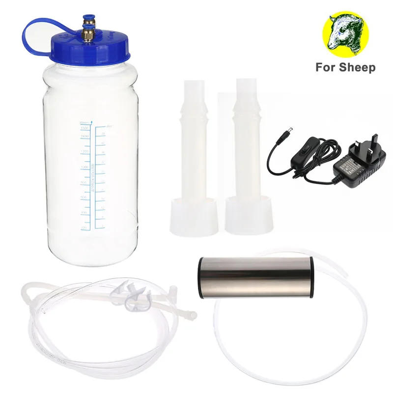For sheep Портативный Вакуумный доильный аппарат для коз, коровы, овцы, Электрический Импульсный контроллер, Доильная машина для свежего молока - Цвет: For sheep