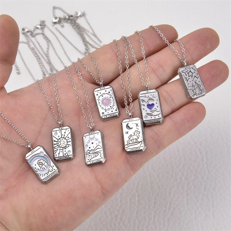 1 шт. готические карты Таро винтажные женские ювелирные изделия Амулет подвеска