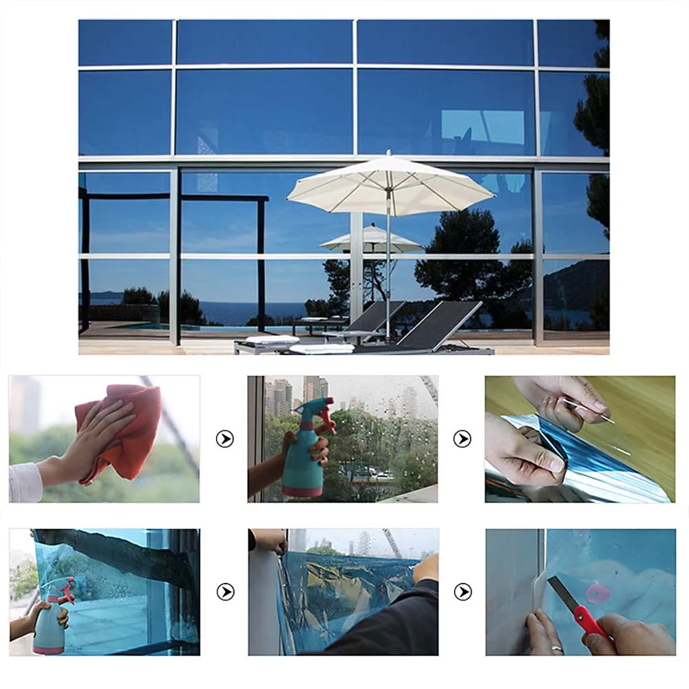 Двухсторонняя светоотражающая пленка для окна защиты от УФ лучей Стикеры