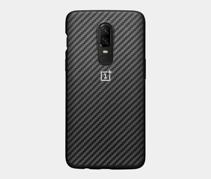 Carbon Bumper Оригинальная коробка A6003 6,2" Чехол для Oneplus 6 1+ 6 силиконовый песчаник нейлон черное дерево карбоновый бампер откидная задняя крышка - Цвет: Carbon Bumper
