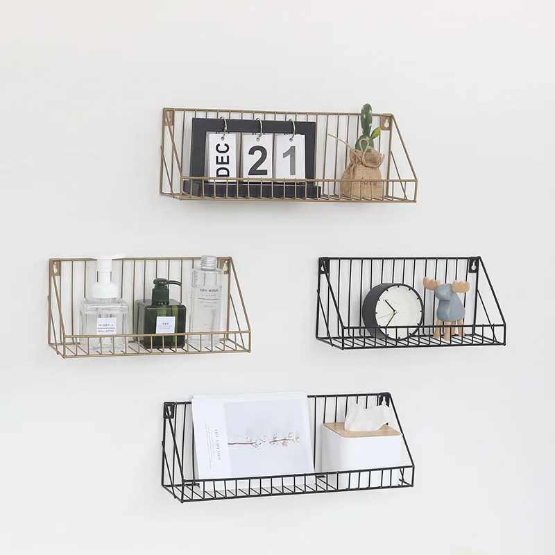 Настенный подвесной стеллаж для хранения железная настенная полка креативный
