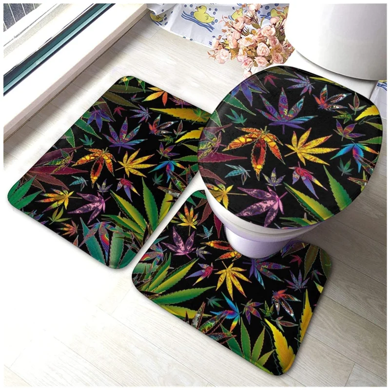 

Carpet mat 3 pieces non-slip bathroom rug coarse pile shower mat washing machine can be washed for living room office home