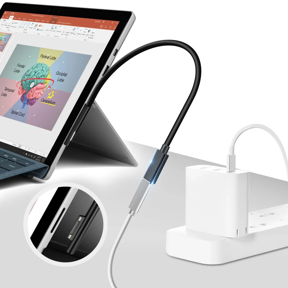 Зарядное устройство Rocketek USB Type C PD 15 в адаптер конвертер зарядный кабель для Microsoft