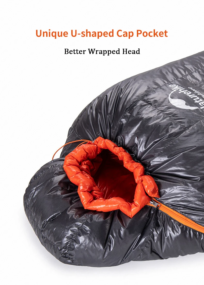 Naturehike Sleeping Bag 90% Filled Goose Down Mummy Thicken Windproof Warm Winter Down Sleeping Bag Ultralight 800FP