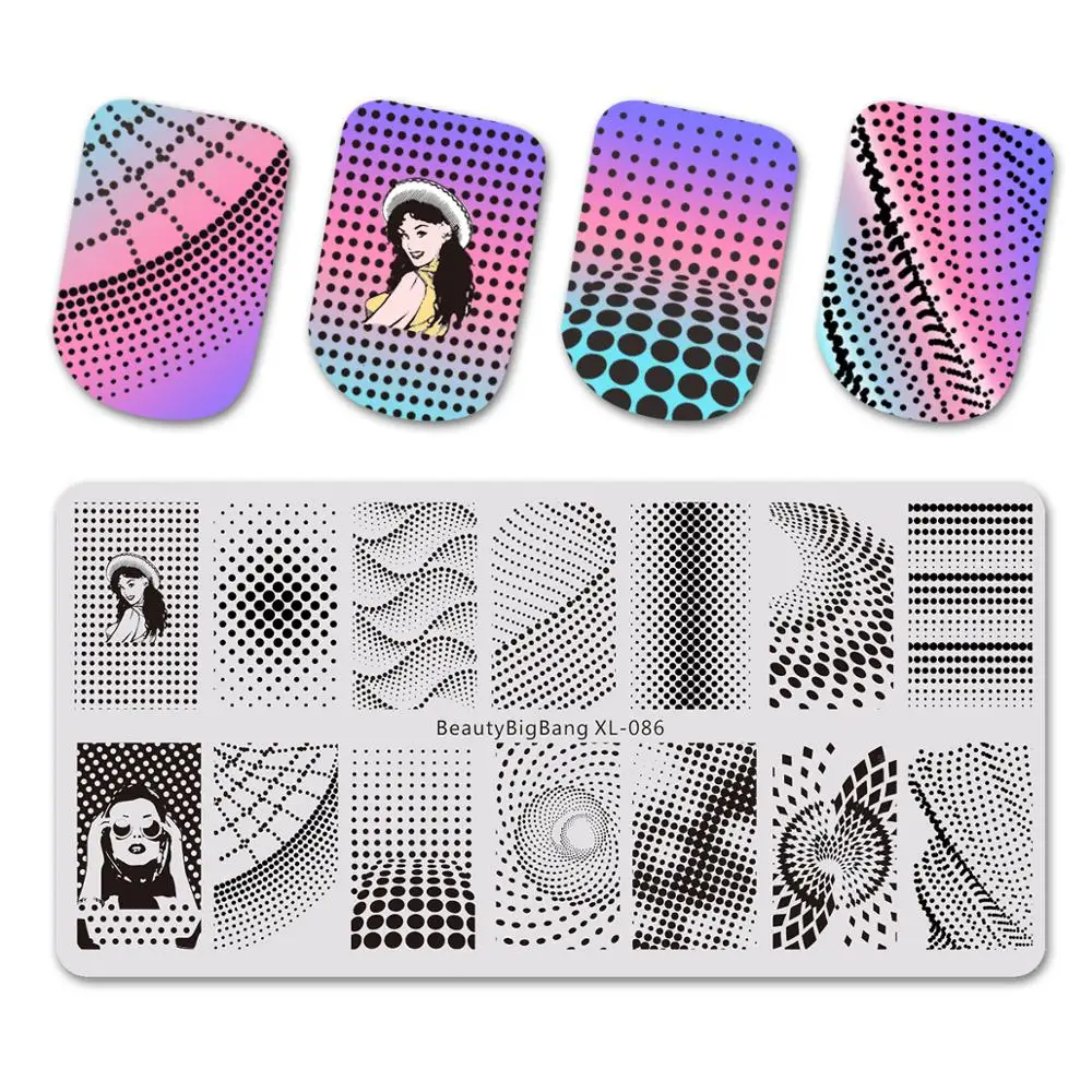 BEAUTYBIGBANG 6*12 см штампованные пластины для ногтей шаблон Цветочный животный узор