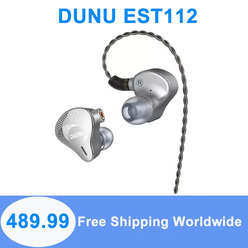 Монитор-вкладыш DUNU EST112 DD + BA EST Гибридный со съемным кабелем MMCX 2 5 мм/3 мм/4 4 мм