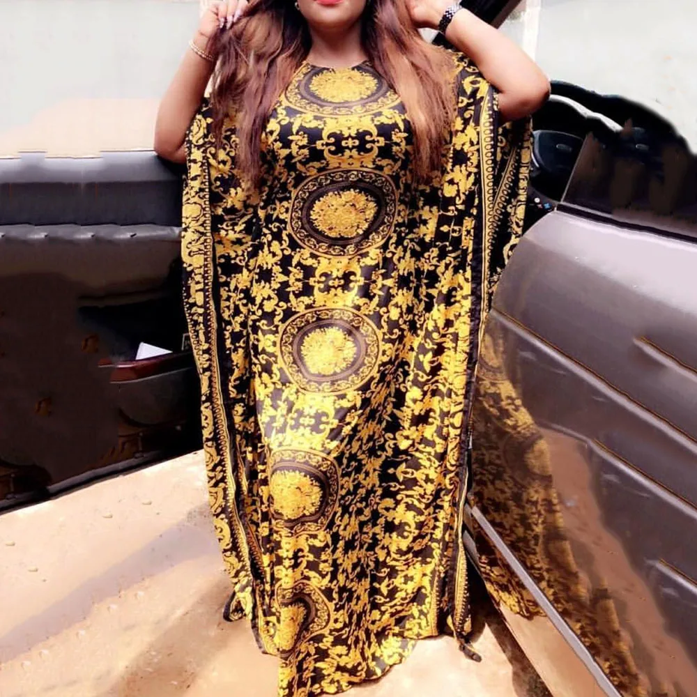 Негабаритные повседневные свободные богатые Базен африканские дамы шаблон