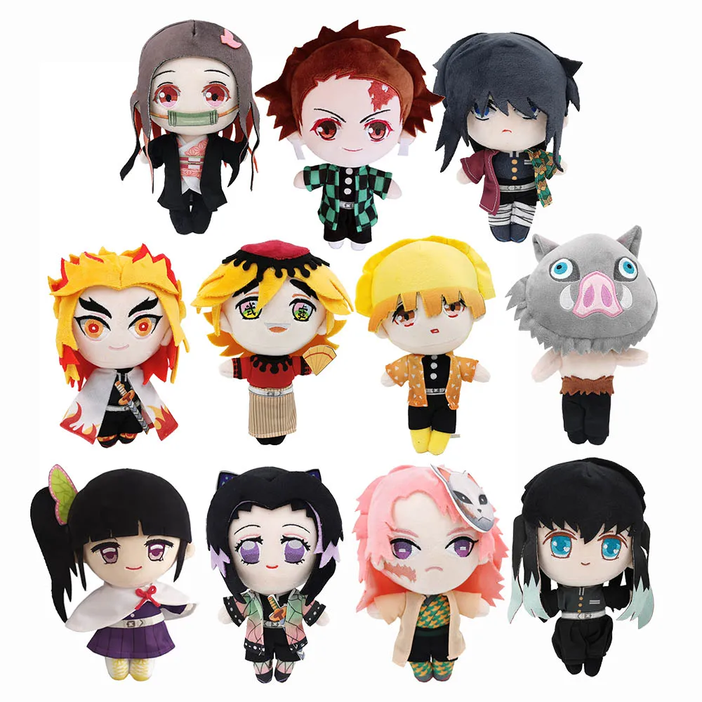 Kimetsu no Yaiba Nezuko рассекающая демонов танджиро Douma Makomo Kochou Shinobu косплей 20 см плюшевая