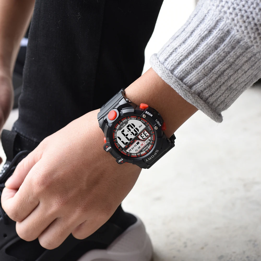 Часы наручные мужские цифровые Спортивные Повседневные светодиодные