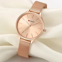 curren elegant simple watches womens stainless steel band quartz clock fashion casual wristwatches for ladies