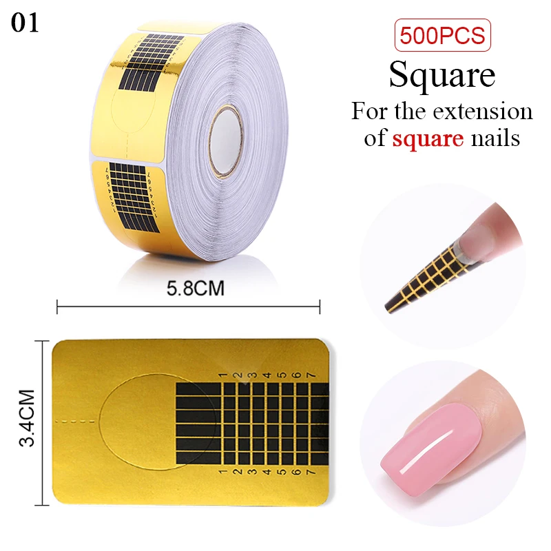 100 Pièces Nail Formes pour Soak Off UV Gel Rapide Extension Bâtiment Professionnel Art DIY Conception Manucure Outils | Красота и