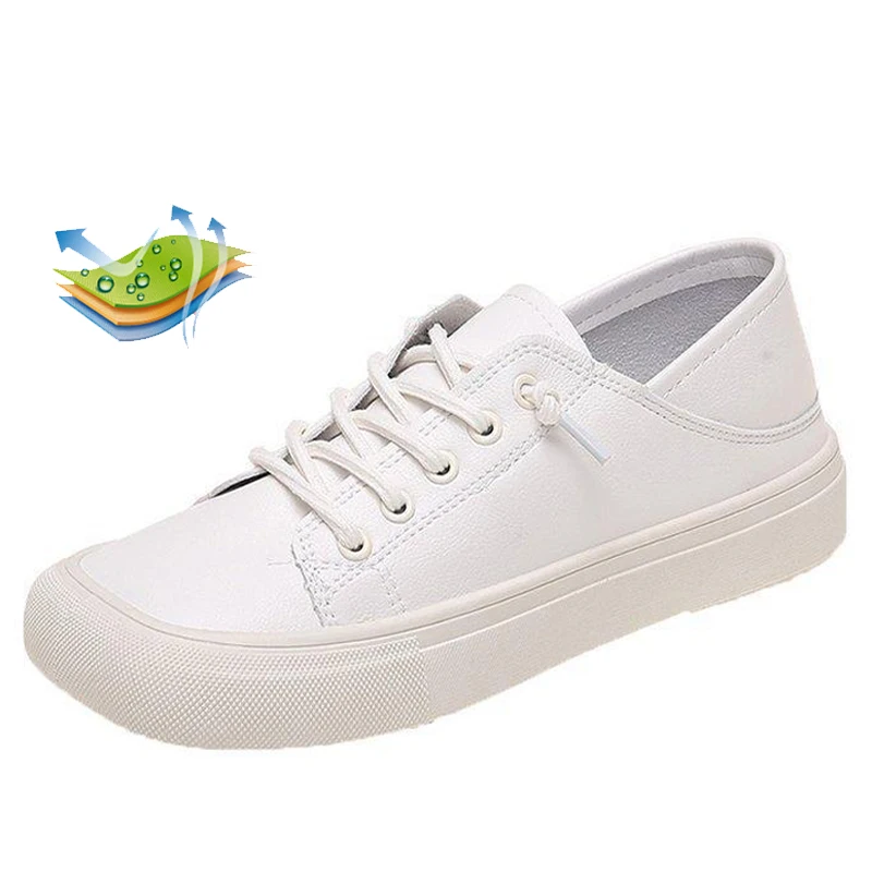 

Women's Lace-Up Square Toe Flats,Women's White Casual Shoes With Square Toe Soft Sole Comfortable Sneakers Crawling Shoes