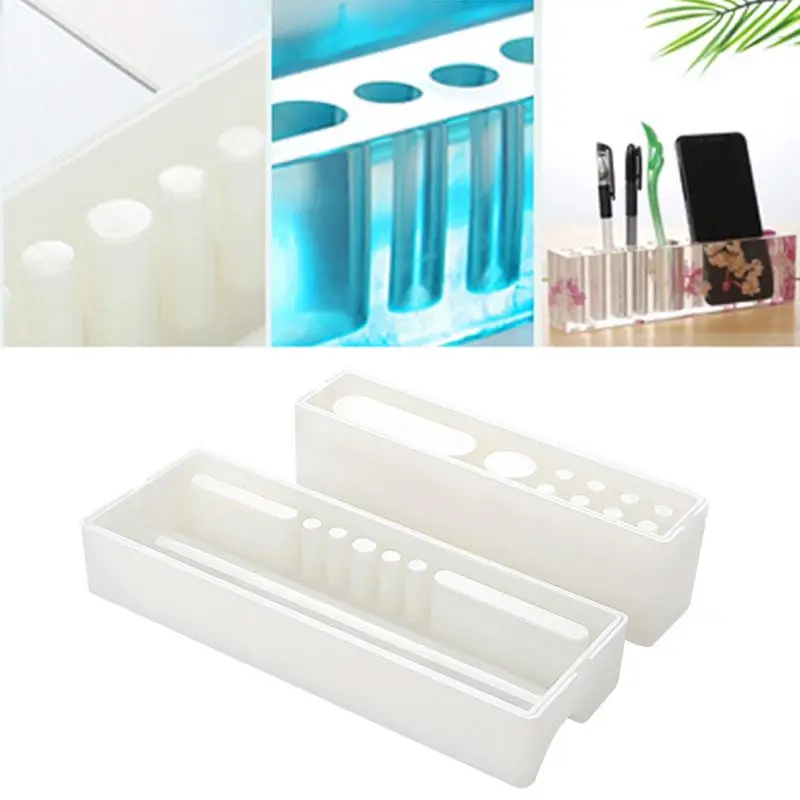 

Multi-Functional Pen Holder Resin Molds Storage Box Pencil Holder Silicone Mold Dried Flower Resin Decorative DIY Hand Crafts