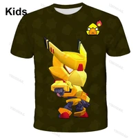 bo and starcartoon tops baby clothes shelly 8 to 19 years kids shirt shooter game leon 3d printed t shirt boys girls