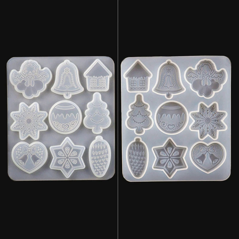 

Snowflake Elk Pendant Keychain Jewelry Resin Silicone Mold Set with Castle Epoxy Silicone Mould