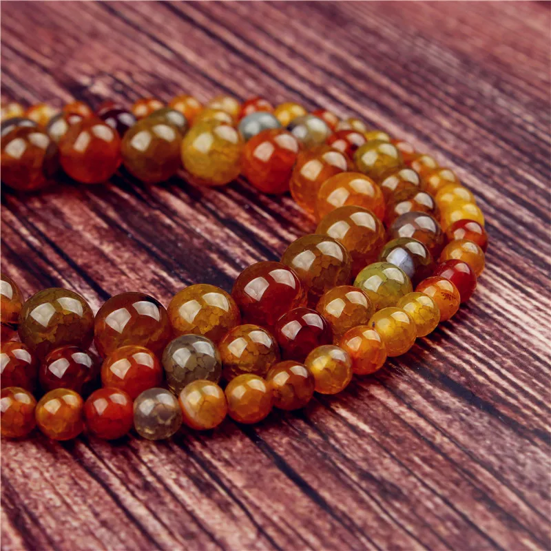 

Yellow Popcorn Agate, Round Beads Loose Beads For MakingJewelry DIY Bracelet Necklace 4/6/8/10/12 / mm