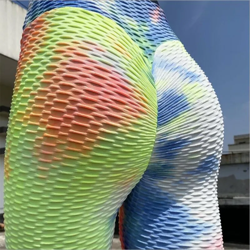 

Women Fitness Push Up Leggings High Waist Elastic Workout Legging Sweatpants 2020 Female Wrinkle Patchwork Leggings Plus Size