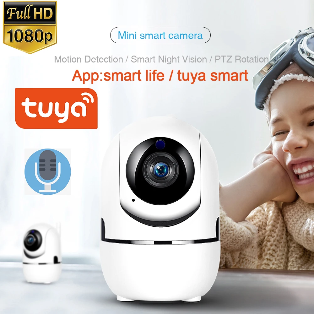 Tuya 1080P мини камера для помещений HD приложение управление беспроводной домашней