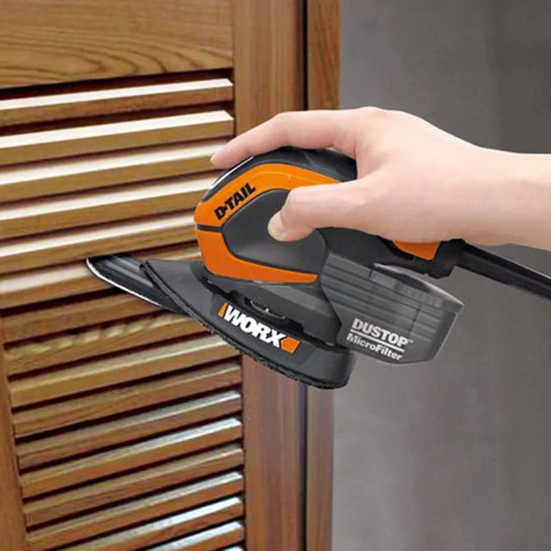 WORX 65 Вт мышь шлифовальный станок WX648 шлифовальный станок для дерева с 22 шт аксессуары