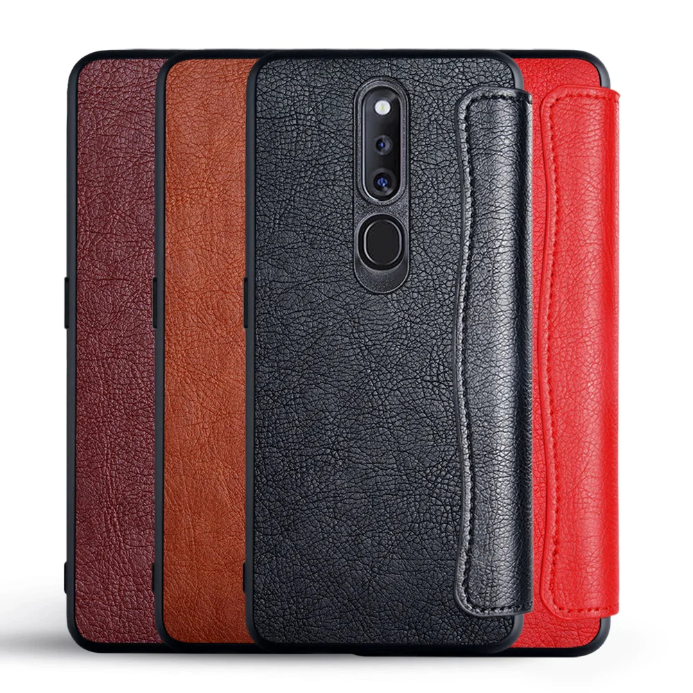 

Case for OPPO F11 Pro Flip cover Leather with card slot no magnet for OPPO F11 Pro case funda coque