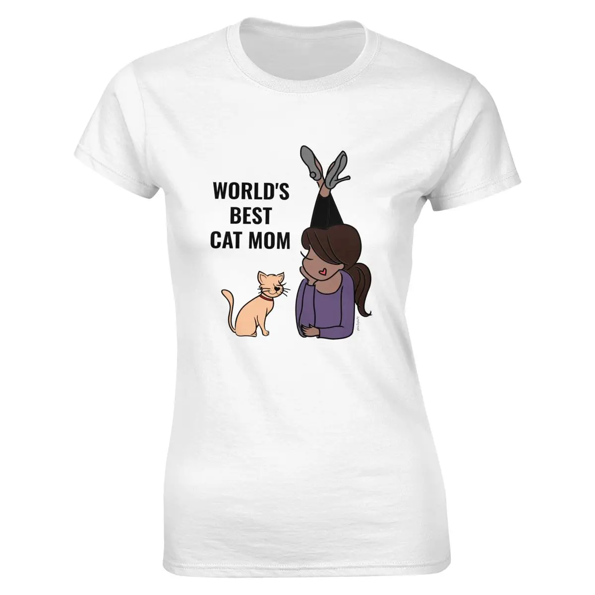 

World's Best Cat Mom T-Shirt Aesthetic Clothes Comfortable Tee 100% Cotton
