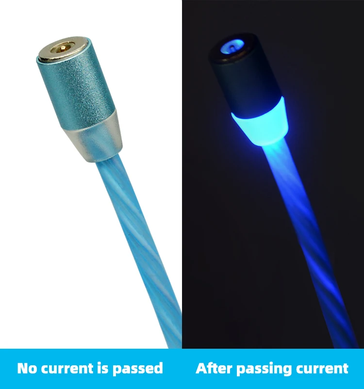 CHAURE 1 м usb кабель для зарядки с магнитным креплением течет светильник для быстрой зарядки на борту самолета type c micro usb 8-pin Магнитный кабель для Xiaomi huawei Зарядное устройство