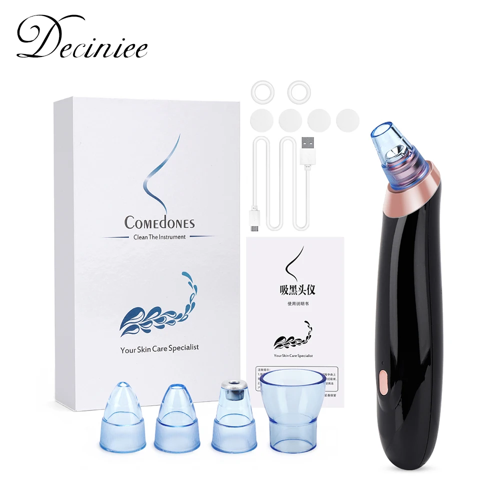 

Электрический вакуумный прибор для удаления черных точек на лице, угрей, прыщей, акне, очиститель с 5 кончиками, средство для ухода за кожей л...