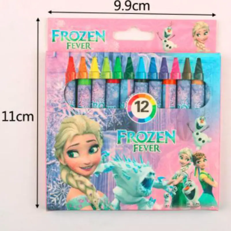Frozen Kawaii мультяшная масляная кисть 12 цветов детская художественная картина-раскраска мелки студенческие принадлежности офисные принадлежности обратно в школу - Цвет: Frozen