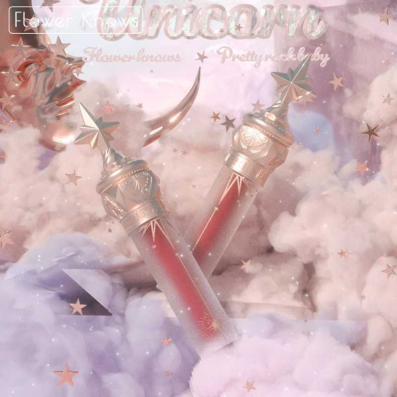 

Flower Knows Lip Lacquer Unicorn Mouth Red Star Stick Water Light White Moisturizing Lip Gloss