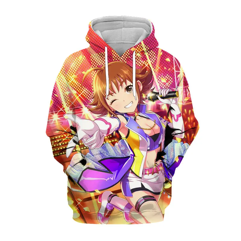 

Idol Master Anime Girl Hoodies Honda Weiyang Men Women Bikini Sweatshirt 3D Camping Long Sleeve Sexy Loli Men's Sportswear C019-