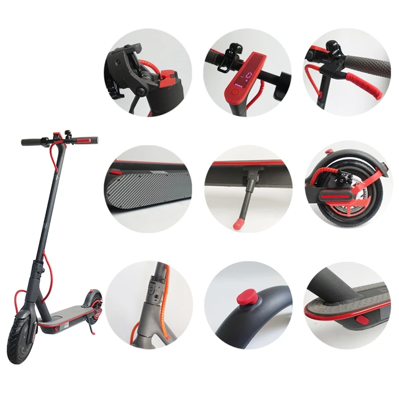 

Scooter Protection Kit Anti-Collision Strip Disc Brake Cover for Xiaomi M365
