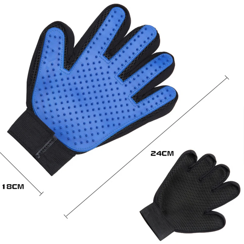 

Pet Dog Grooming Brush Double Sides Glove Clean Bath massage Puppy Cat Hair Combing Deshedding Tool for Large Dogs Pet Supplies