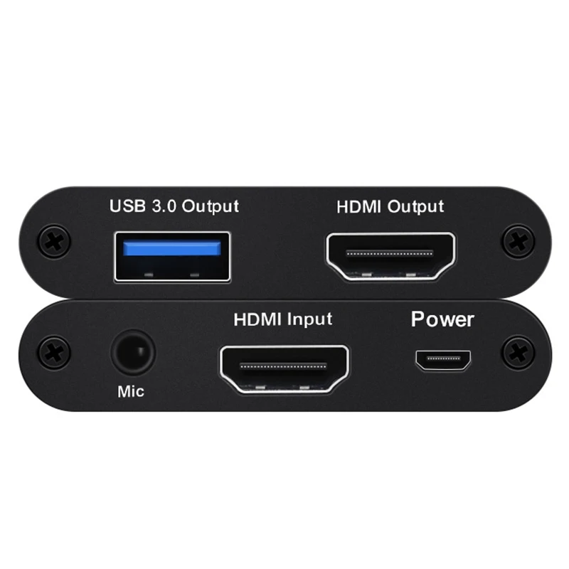 USB3.0 HDMI 1080P 60 Карта видеозахвата ключ игровой рекордер коробка USB 3,0 PC потоковая прямая трансляция MIC вход tv Out