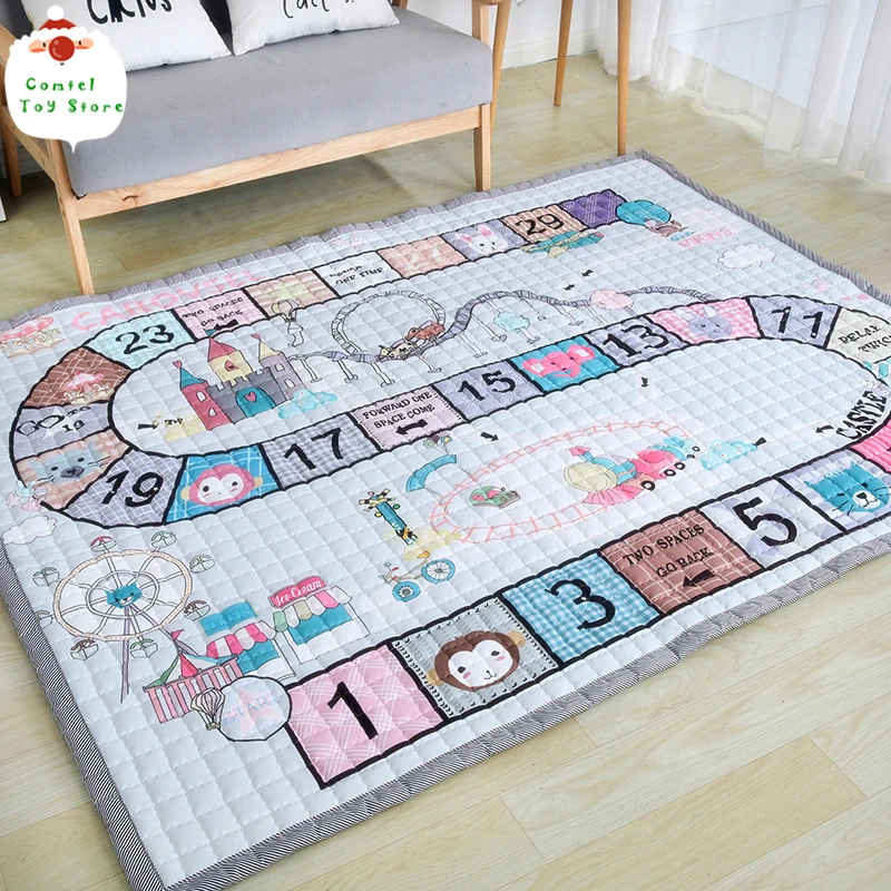 Koop Winter Grote Antiskip Deken Zachte Katoen Tapijt Yoga Activiteit Gym Speelkleed Vloerkleed Slaapkamer Woonkamer Vloer Thuis Gratis Verzending