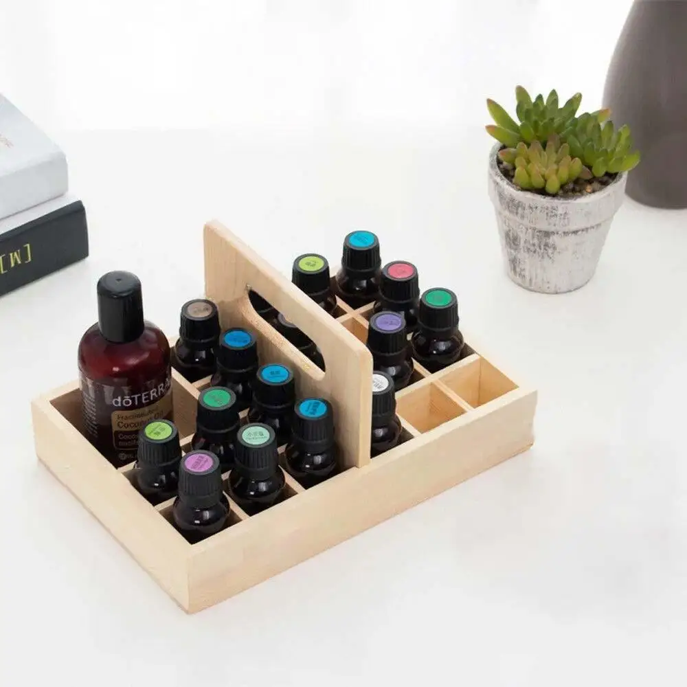 Деревянная коробка для хранения органайзер с 21 ячейками эфирных масел контейнер