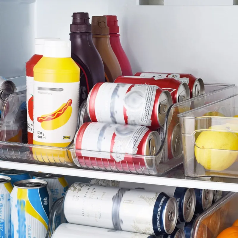 

Kitchen Beer Storage Box Beverage Bottle Transparent Finishing Box Kitchen Drawer Refrigerator Storage Box Organization