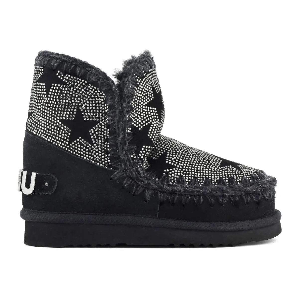 

2021 winter women snow ankle boots eskimo 18 star pattern hotfix original sheepskin luxury brand ladies botines botas