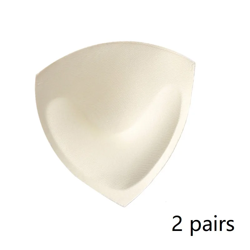 2 pairs 2 шт., 1 пара, плотные губчатые подушечки для бюстгальтера, увеличивающие грудь, съемные вкладыши для бюстгальтера, для купального костюма, с подкладкой для бикини, 2 пары - Цвет: 2 pairs