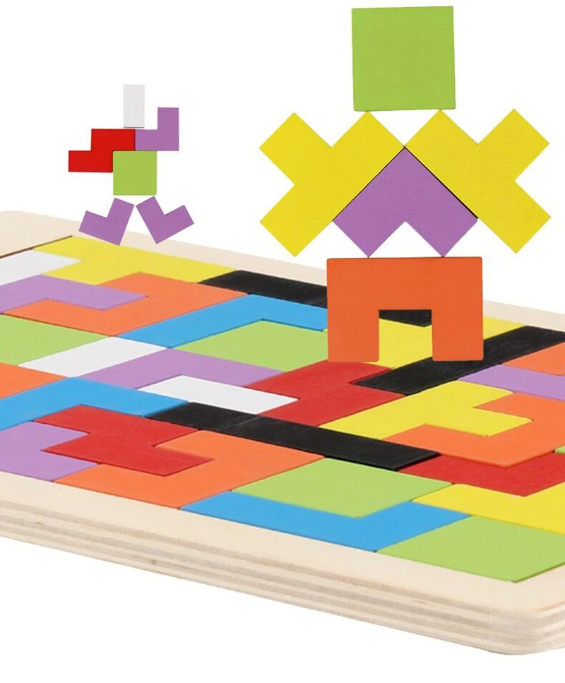 3D Пазлы для малышей деревянные танграммы математические игрушки детская игра