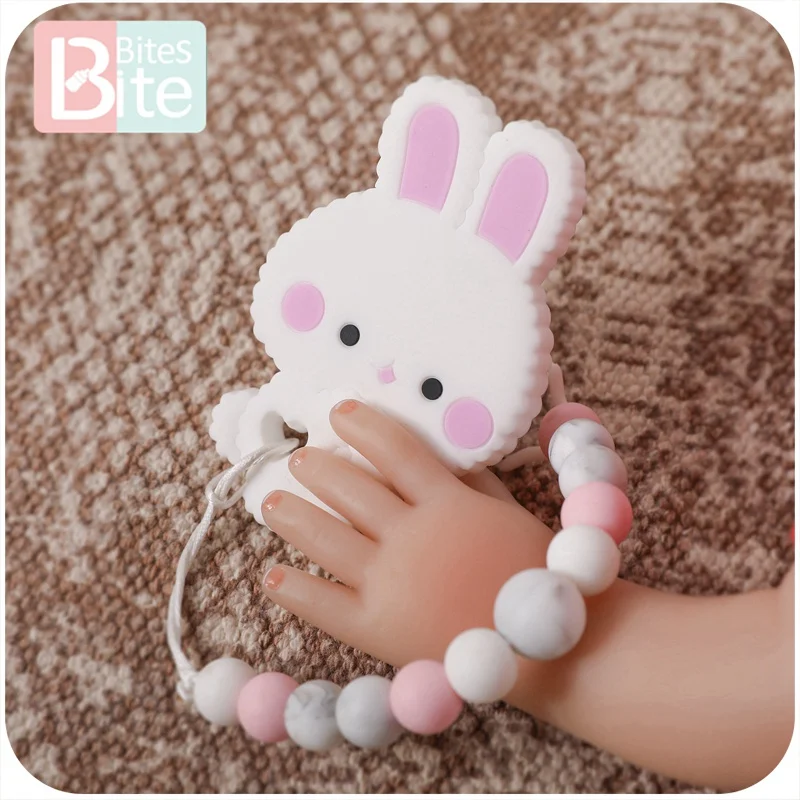 10 шт. маленький Прорезыватель для зубов детский грызунов с цепочкой из пищевого